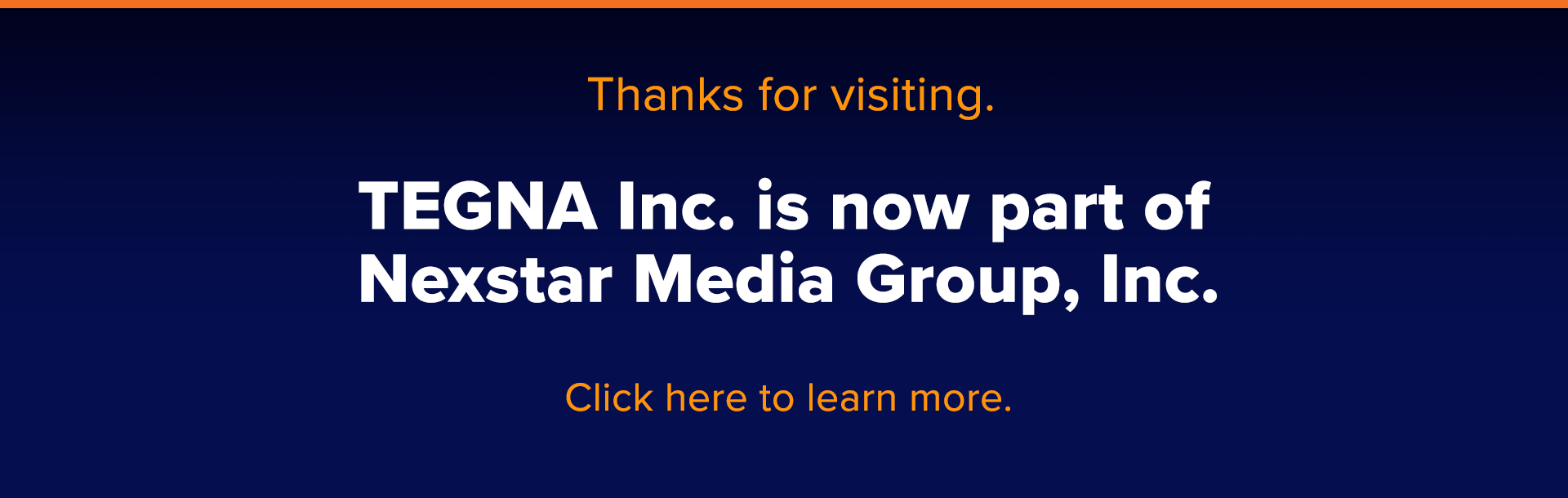 TEGNA Inc. is now part of Nexstar Media Group, Inc. - Click here to learn more.
